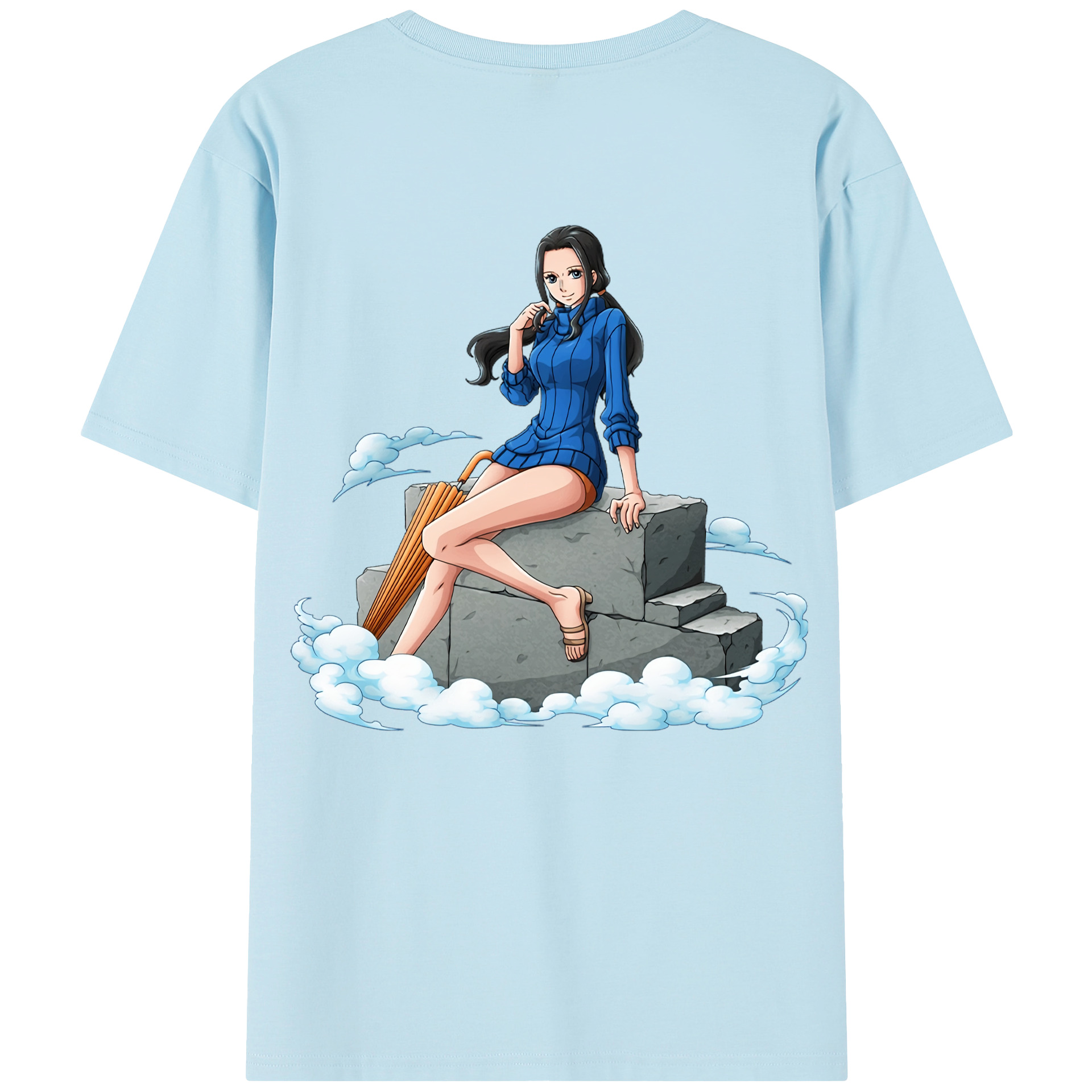 ワンピース ニコ・ロビン ONE PIECE Nico Robin 綿100％半袖Tシャツ（背面プリント）
